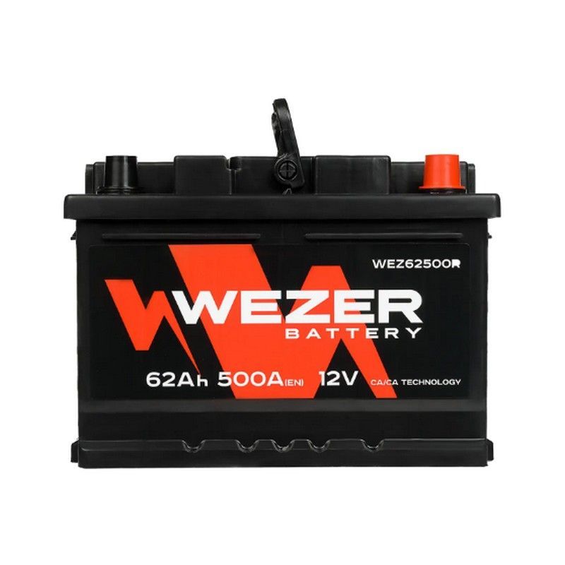 WEZER WEZ62500R 62А/ч-12V ст EN500 европейские обратная 242x175x175